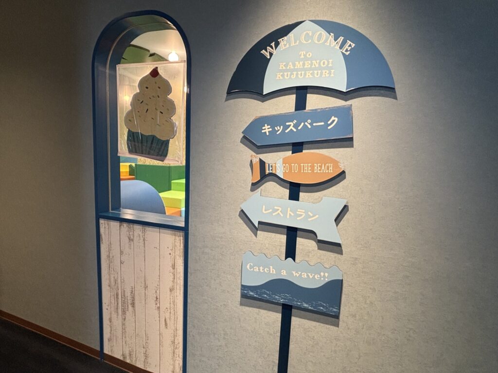 キッズパークの可愛い看板。どこに行きたいか分かりやすくていい